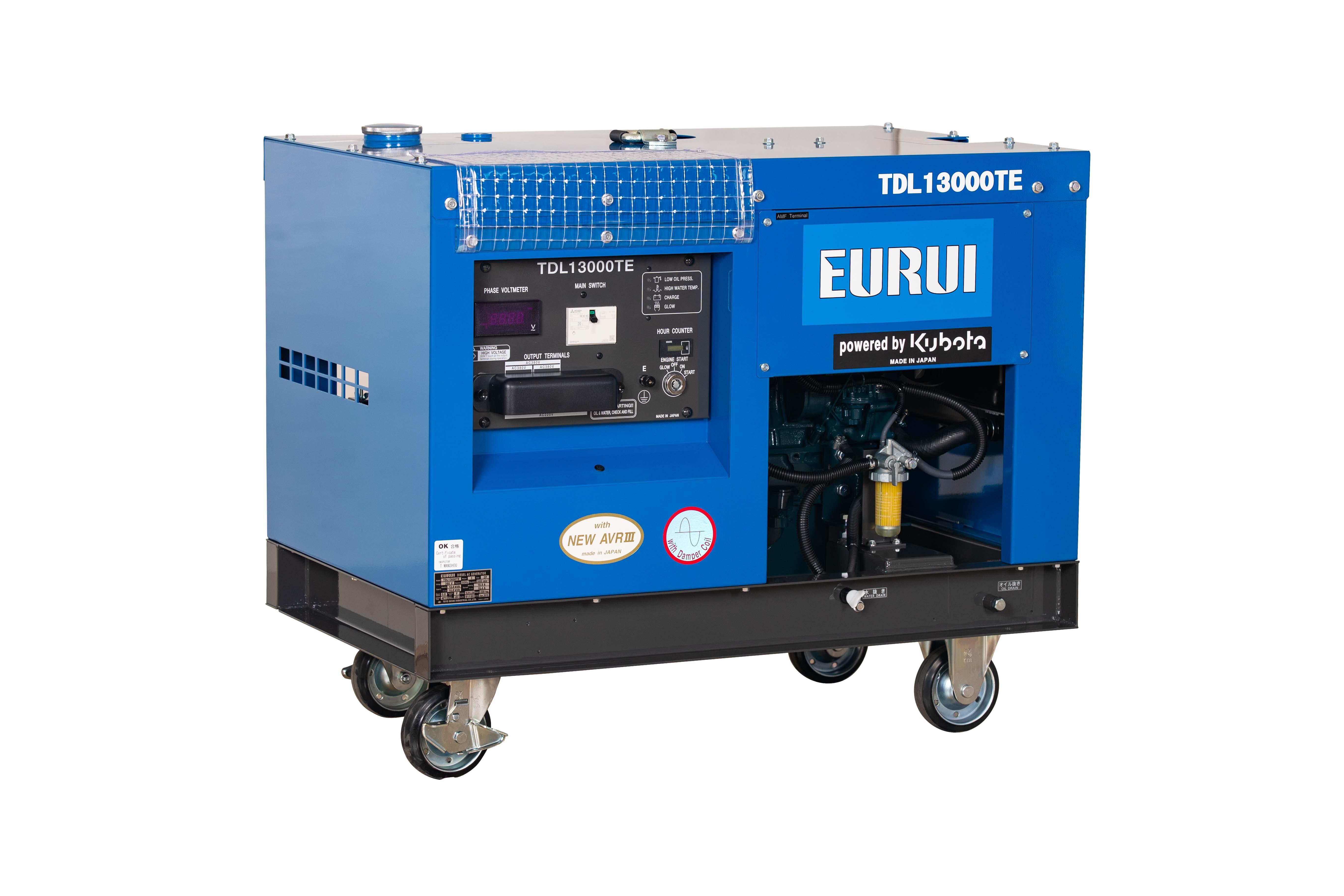 东洋柴油10.8KVA三相发电机TDL13000TE